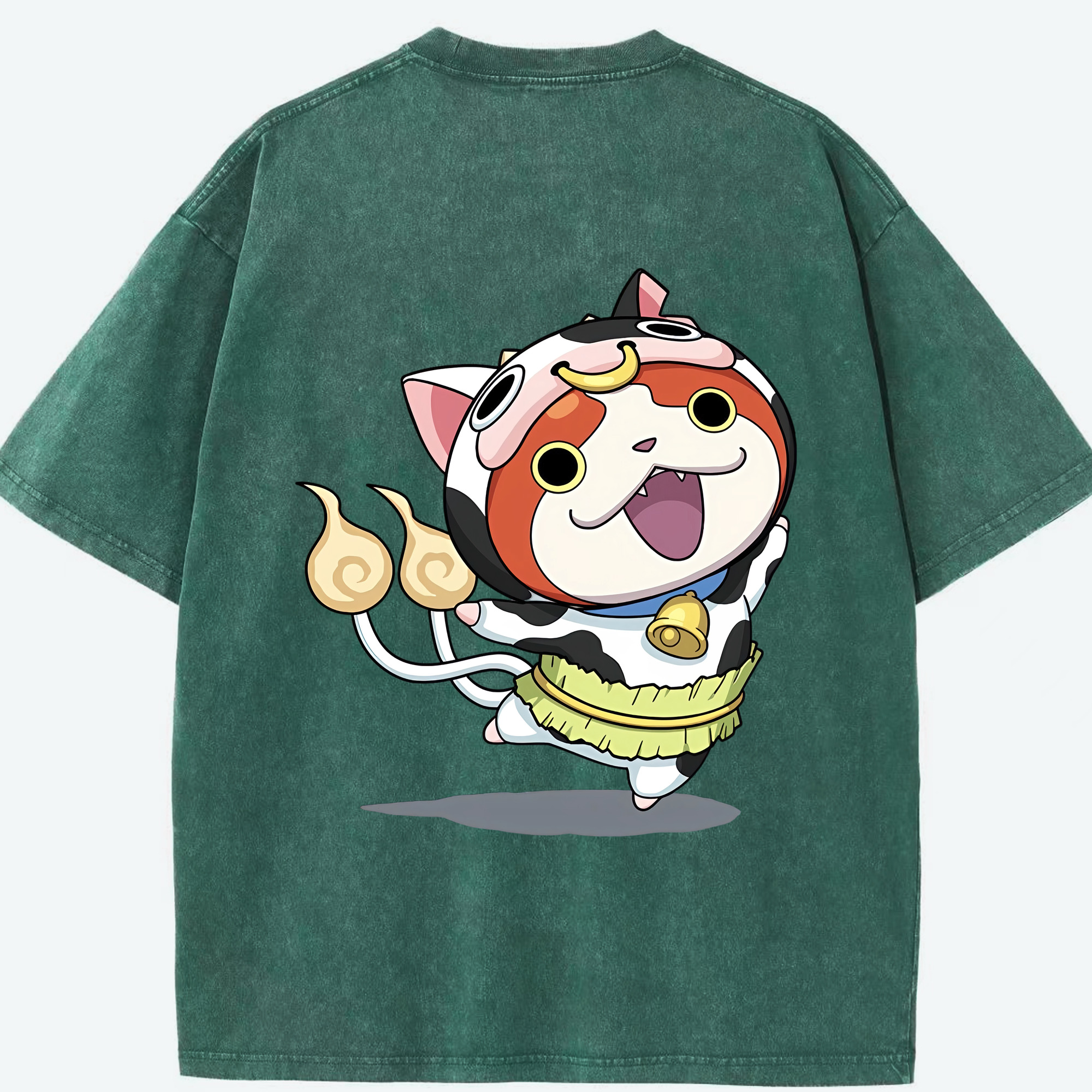 （画像用） 妖怪ウォッチ Yo-kai Watch 綿100% ヴィンテージ風 半袖Tシャツ（背面プリント）
